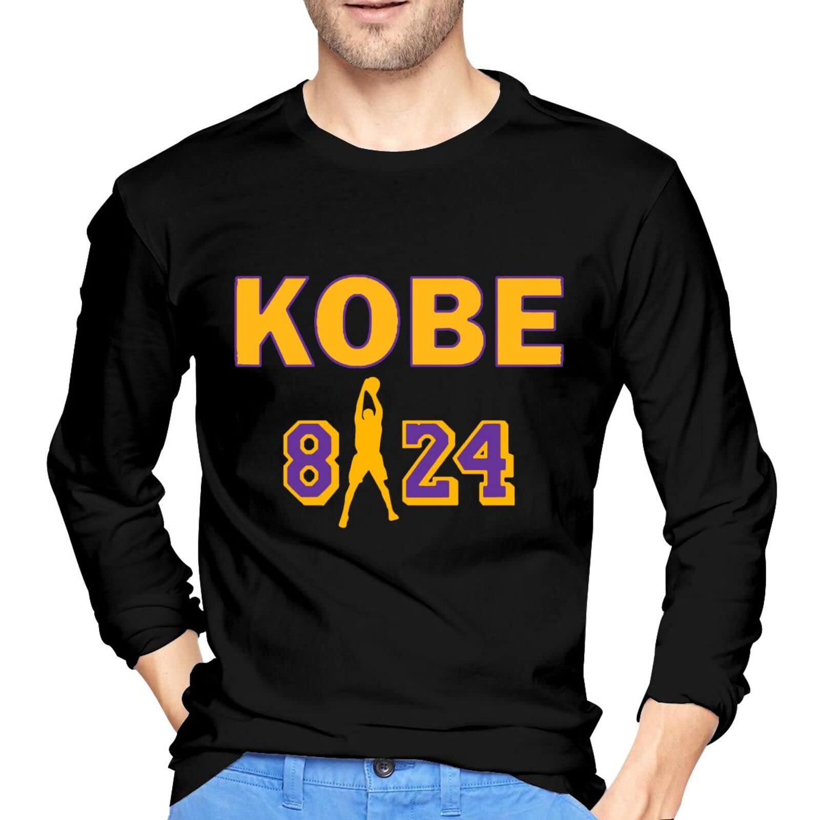 Mamba Ko-Be Men's Long Sleeve Basketball T-Shirt - Breathable Performance Shirt for Training, Casual Wear & Street Style - Perfect for Gym, Court & Everyday Use
