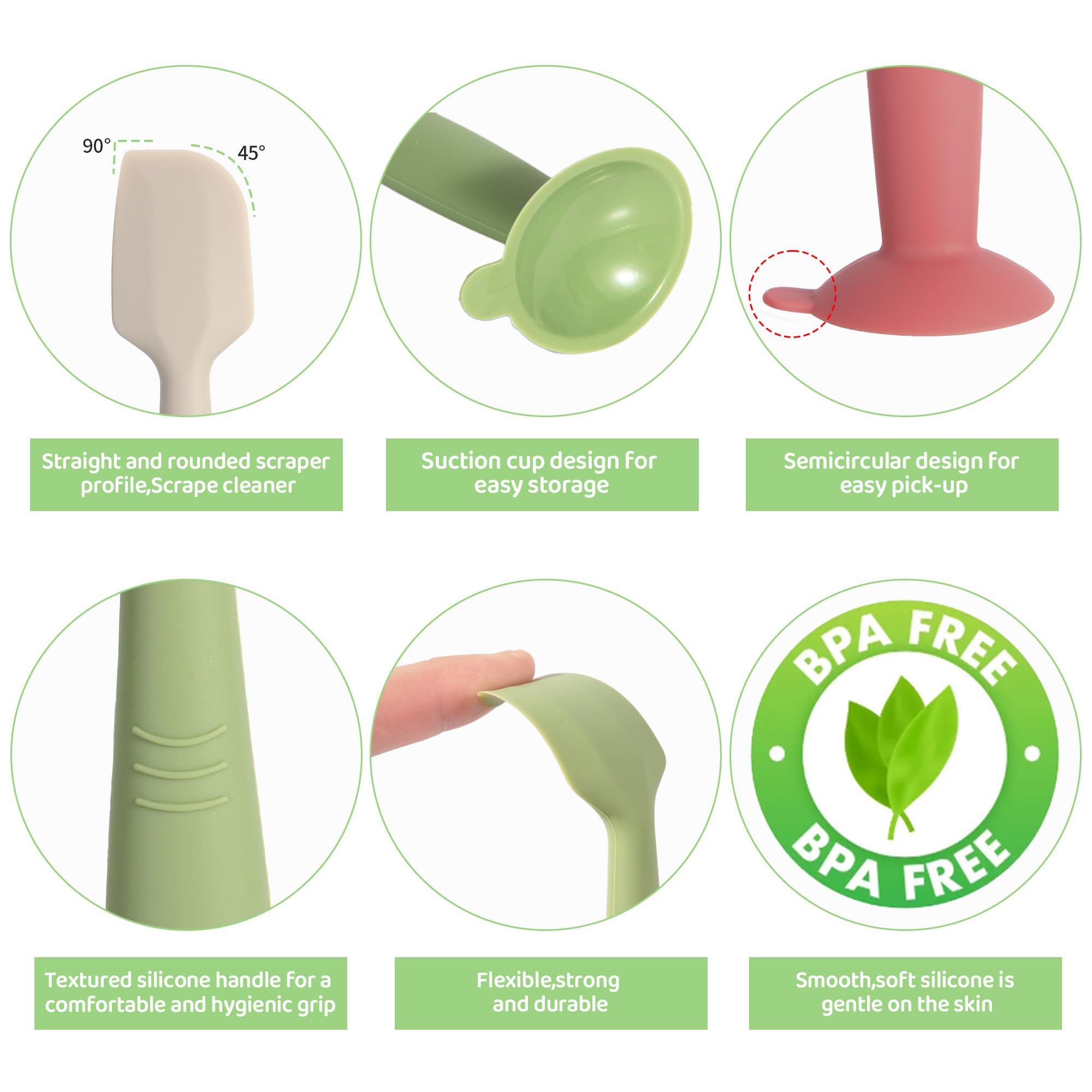 Baby Diaper Cream Spatula Set with Travel Case & Gift Box - 2 Large Soft Butt Paste Applicators for Diaper Rash Care | Perfect for On-the-Go Parents & Baby Care Essentials