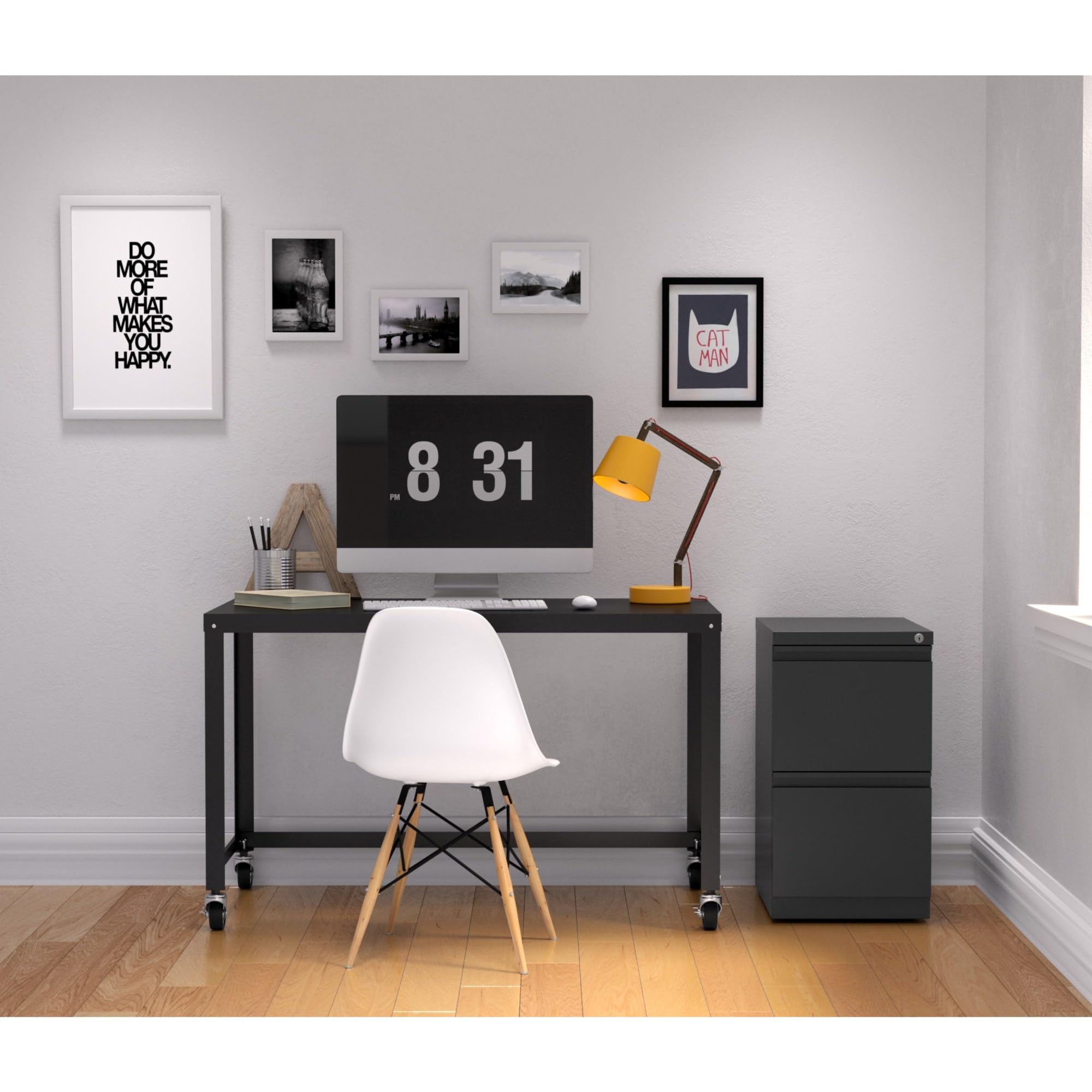 Hirsh HL10000 Series File Mobile Pedestal - Gray Office Organizer for Files & Documents | Perfect for Home & Office Workspaces