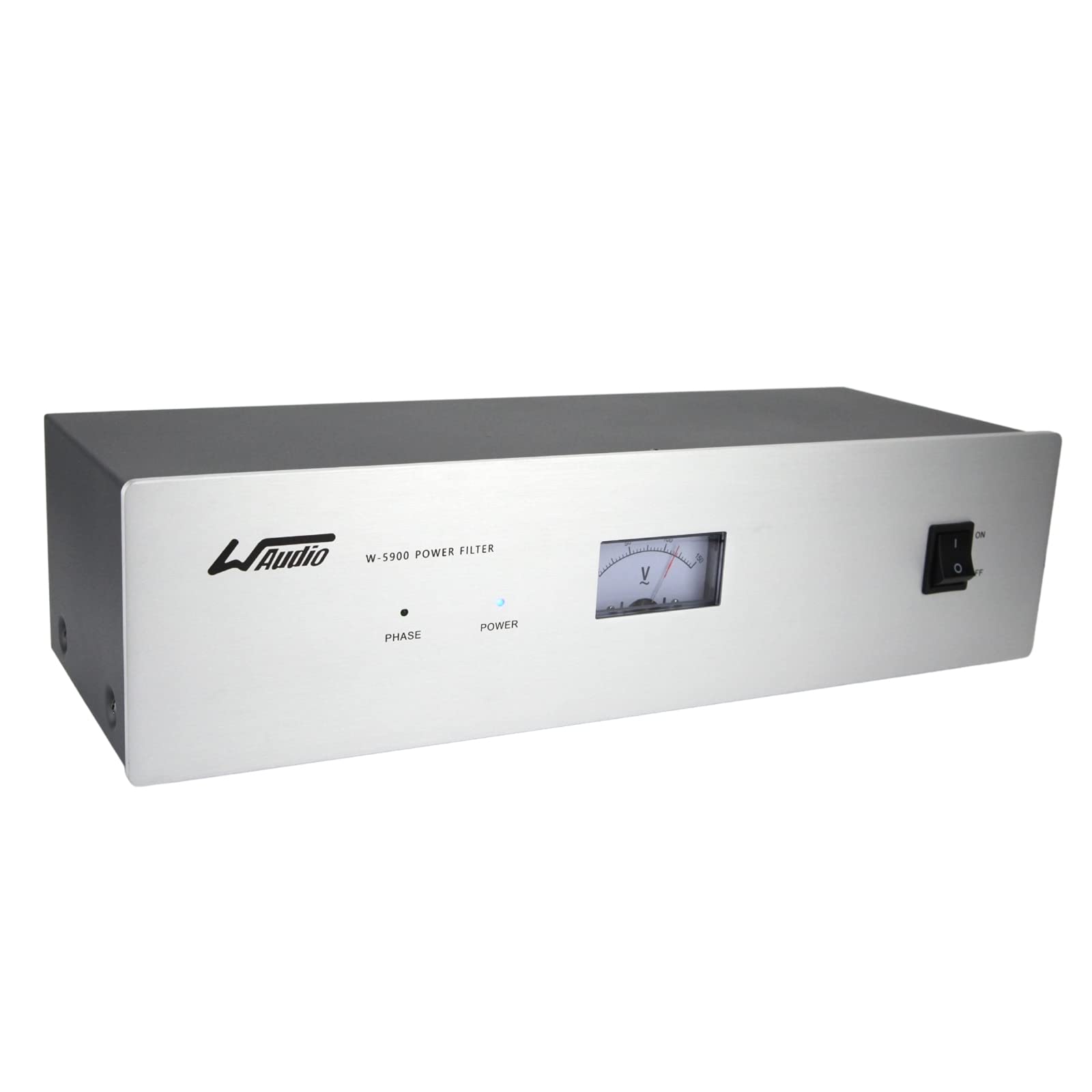 Premium AC Noise Power Conditioner - Mains Purifier for Audio/Video Equipment, Surge Protector with 6 US Outlets, EMI/RFI Noise Filter (Silver) - Perfect for Home Theater, Studio & Office Electronics Protection