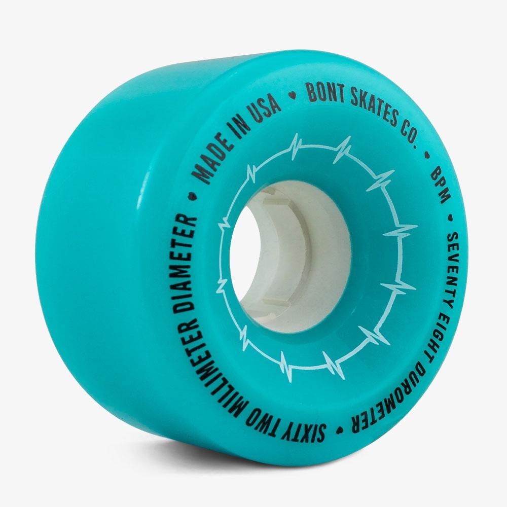 Bont BPM Outdoor Wheels 62mm 78a 4pk - High Performance Skate Wheels for Outdoor Skating, Longboard & Cruiser Boards - Perfect for Street, Park & Rough Terrain