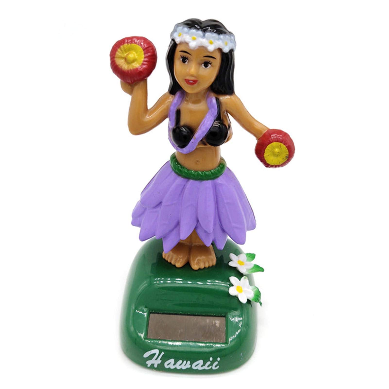 Solar Hula Dancer Figurine - Car Dashboard & Home Decor - Shaking Doll for Windowsill & Office