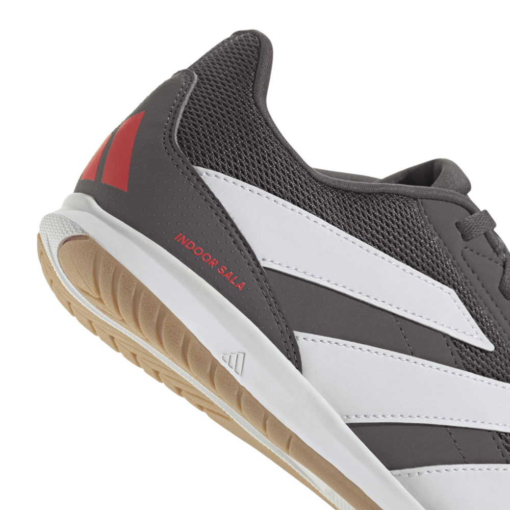 Adidas Predator Club IN Indoor Soccer Shoes for Men - Grey Strata/Cloud White/Lucid Red - Perfect for Futsal, Training & Indoor Football Games