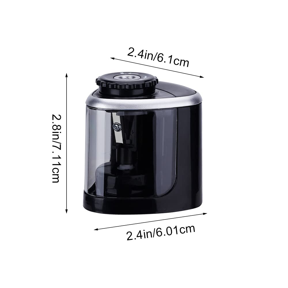 Electric Pencil Sharpener - Powerful Stall-Free Motor, Battery Operated & Portable - Perfect for School, Home, Office & Classroom Use - Ideal for Students, Artists & Professionals