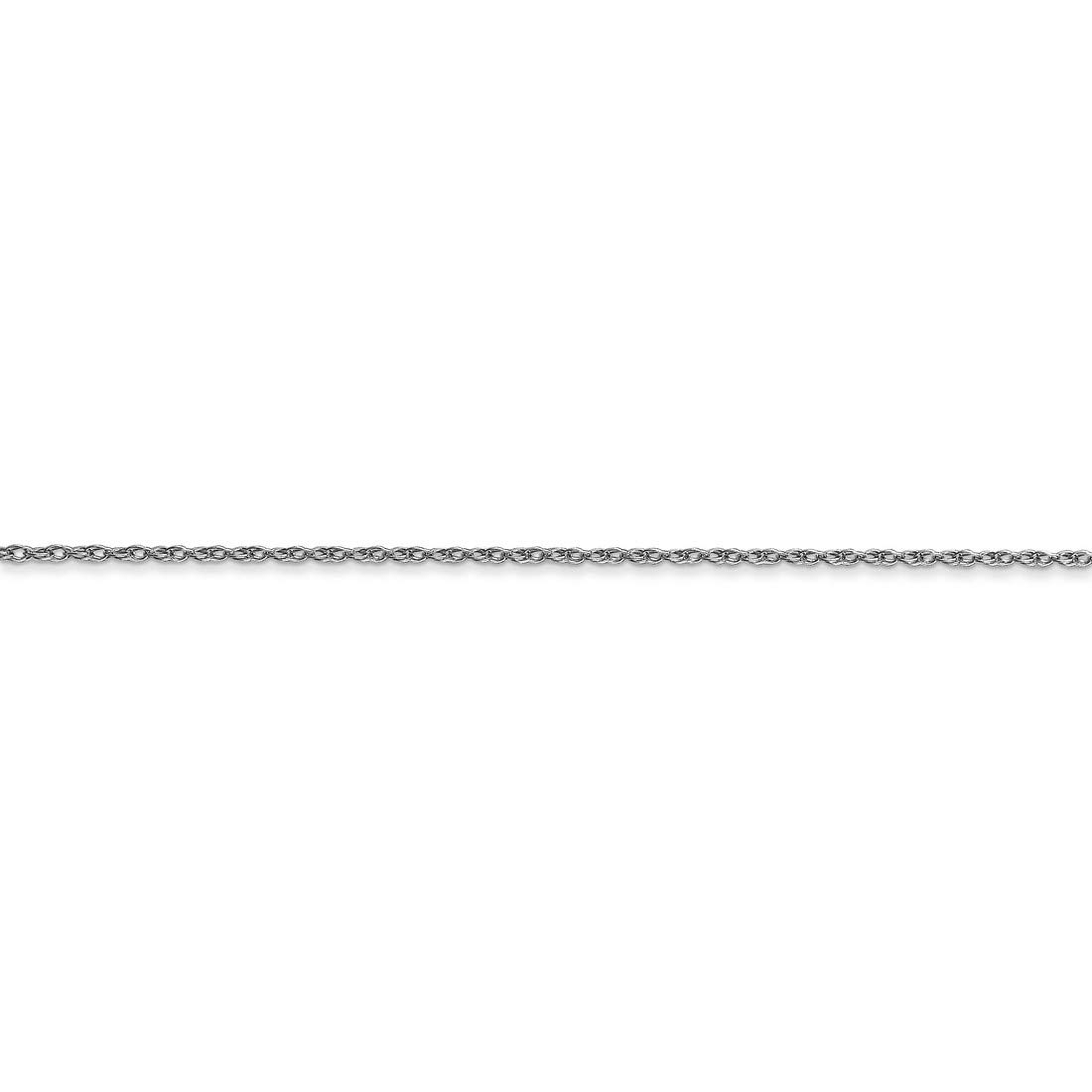 10K White Gold Thin Cable Rope Chain Necklace for Women - Elegant Pendant Necklace for Everyday Wear & Special Occasions