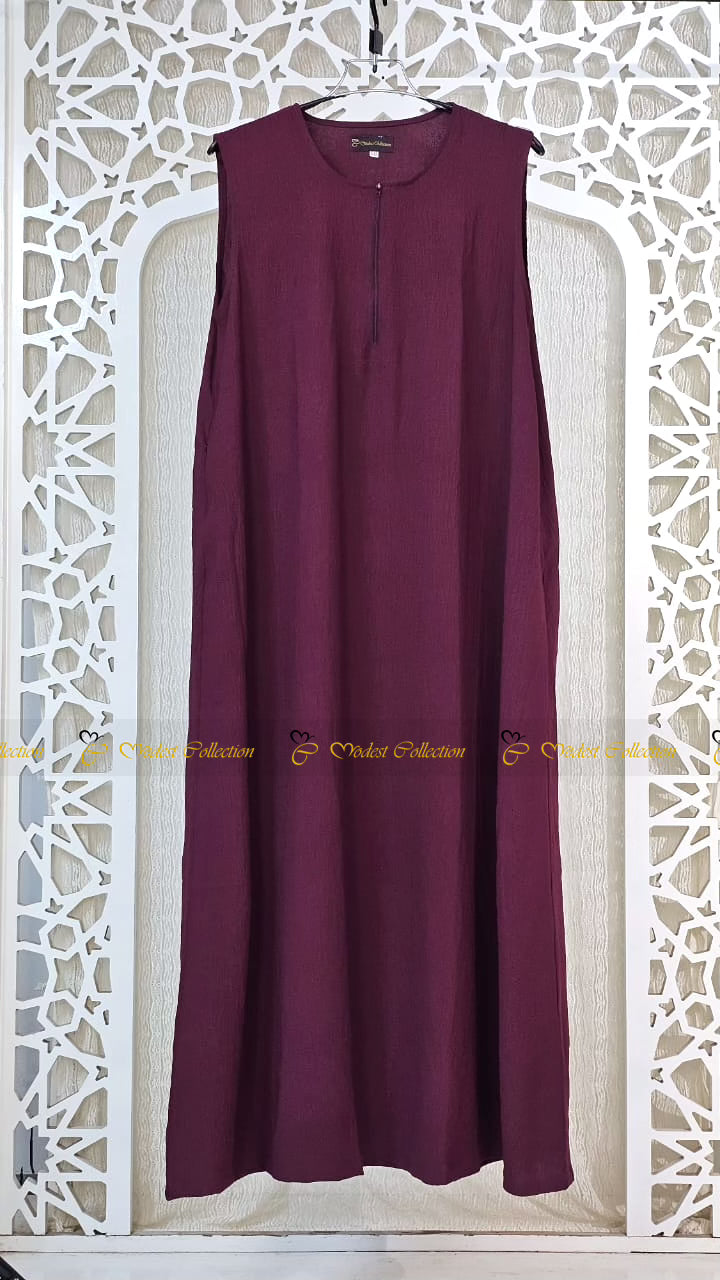 Berry A-Line Sleeveless Inner Wear - Comfortable & Stylish for Summer, Workout, Layering & Everyday Wear