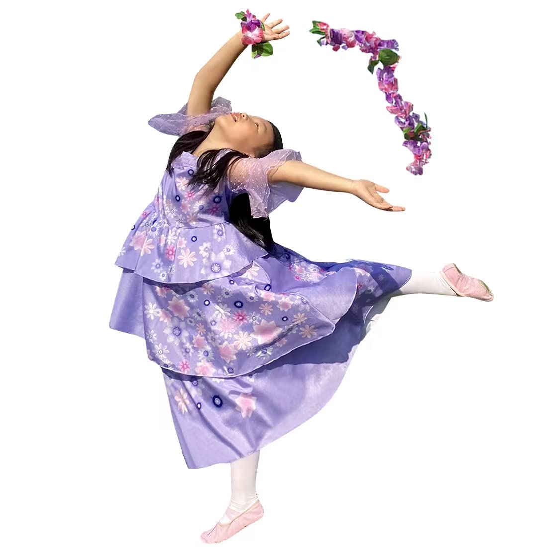 Mirabel Kids Cosplay Costume - Isabela Magical Princess Dress for Girls | Halloween Party, Dress Up, Birthday & Disney Themed Events