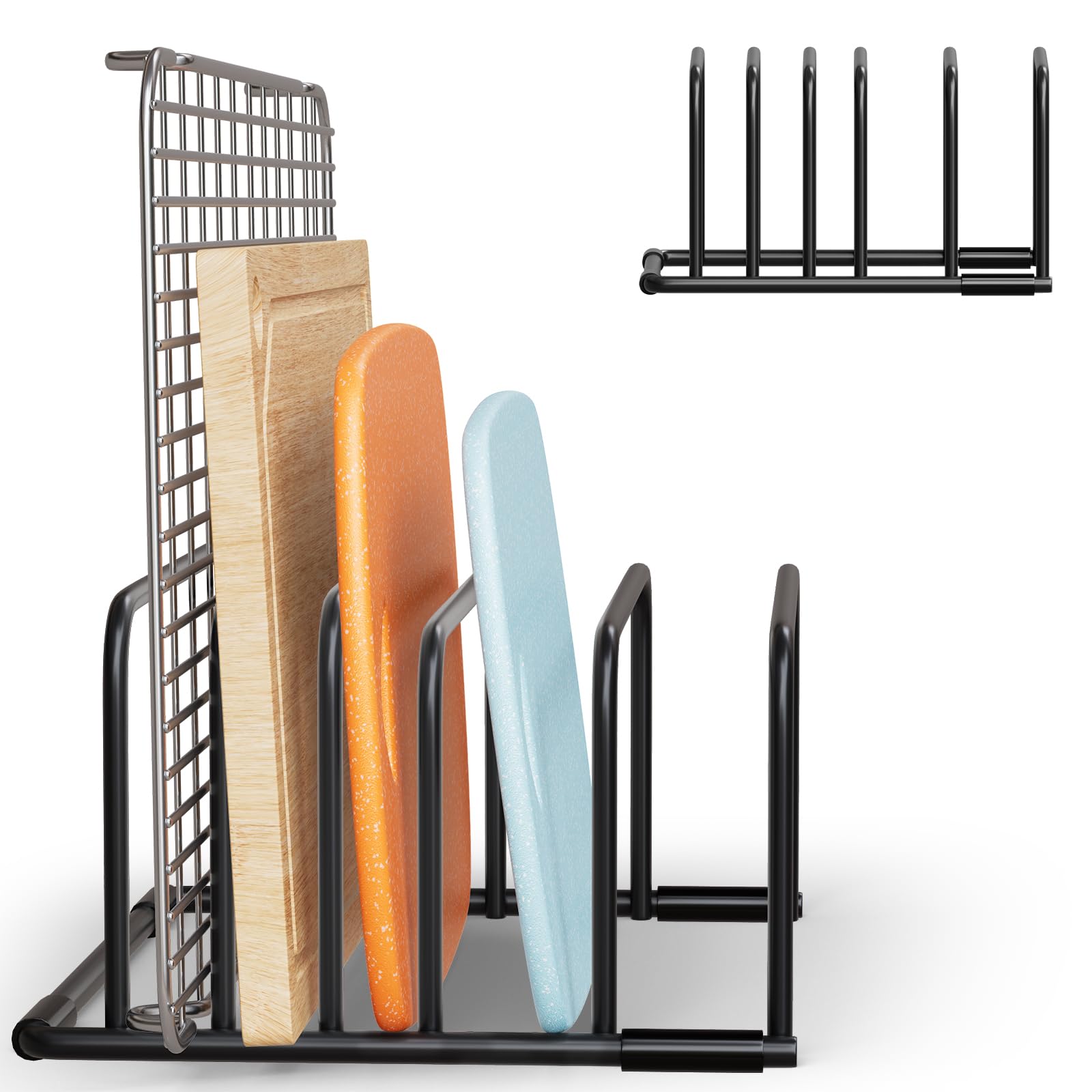 Premium Stainless Steel Cutting Board Holder - Space-Saving Kitchen Organizer for Cutting Boards, Baking Sheets & Cookie Pans | Cabinet & Pantry Storage Solution | Perfect for Small Kitchens, Countertop Organization & Tight Spaces | Ideal for Meal Prep, Baking & Everyday Cooking in Compact Kitchens | Maximize Kitchen Efficiency in Home, Restaurant or Dorm