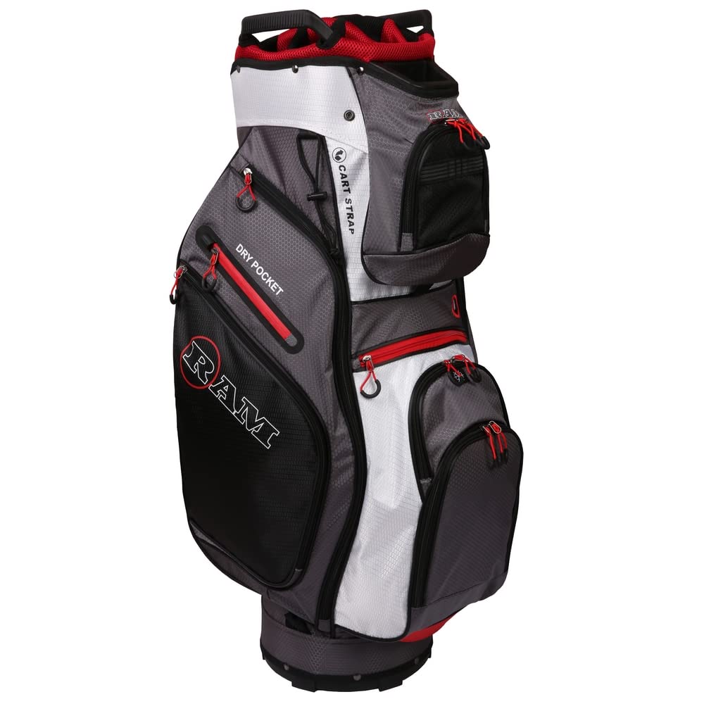 Ram Golf FX Deluxe 14-Way Full Length Dividers Golf Cart Bag - Perfect for Tournaments and Weekend Rounds