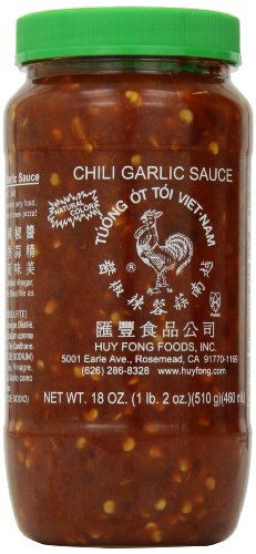 Spicy Chili Garlic Sauce - 18oz Bottle (6-Pack) - Hot & Flavorful Condiment for Stir-Fry, Marinades, Dipping & Cooking - Authentic Asian Taste
