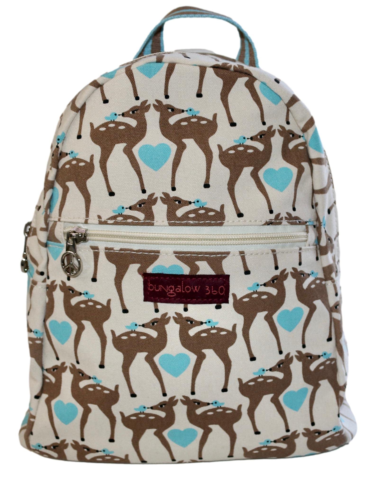 Bungalow 360 Adult Mini Backpack - Small Deer Print Lightweight Crossbody Bag for Women & Men, Perfect for Travel, Hiking, Concerts & Daily Use