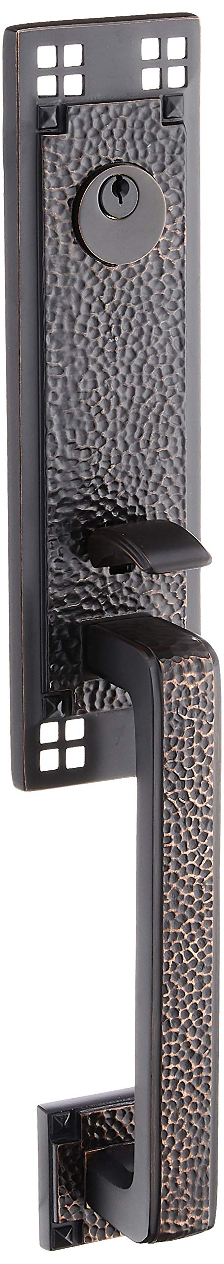 Emtek 4811 Oil Rubbed Bronze Door Handleset - Premium Entry Door Hardware for Home Security & Style - Perfect for Front Doors, Interior Doors & Office Spaces