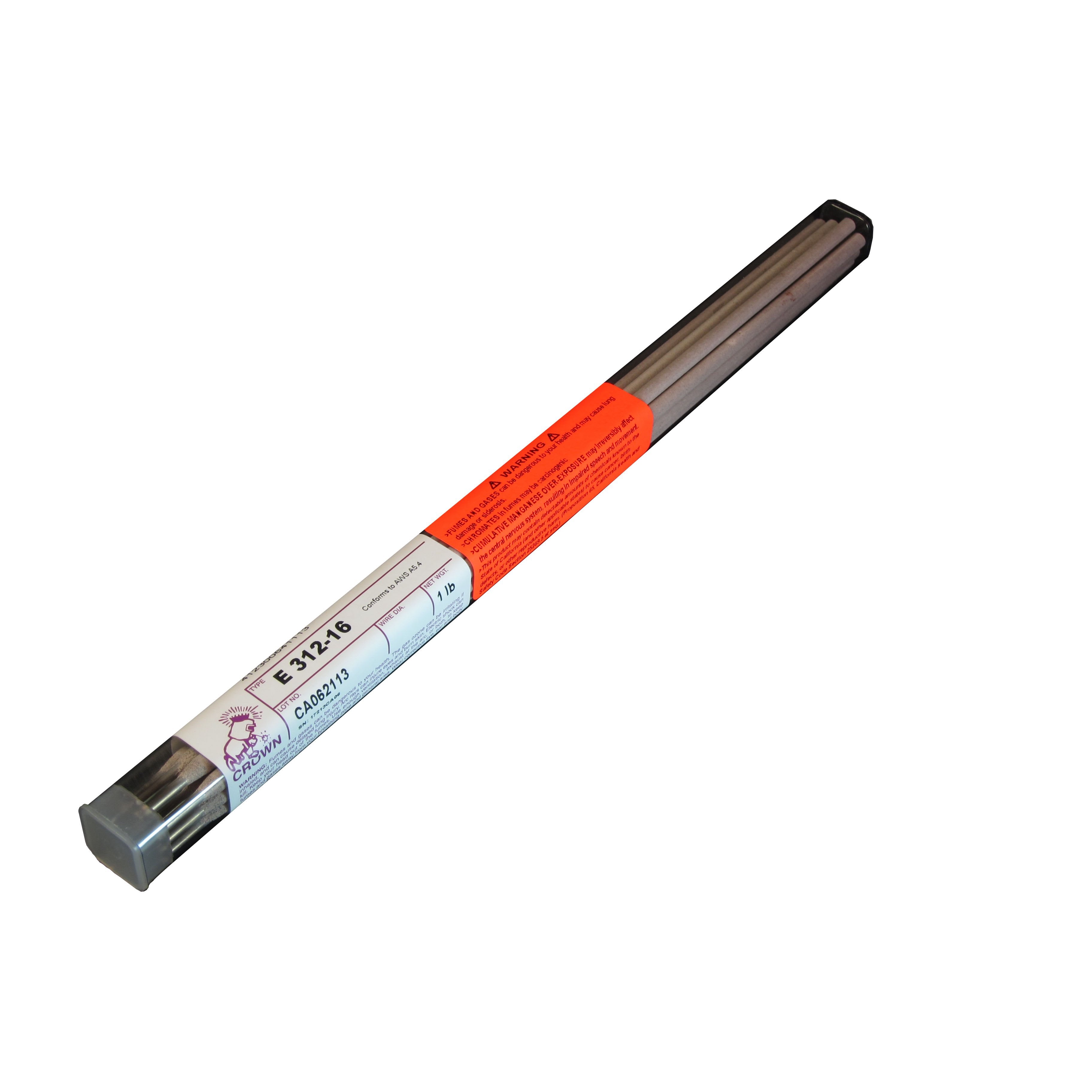 Crown Alloys E 312-16 5/32 Stainless Steel Electrode - 1 lb Tube (SE312/EP BP) | Ideal for Welding Dissimilar Metals & High-Temperature Applications
