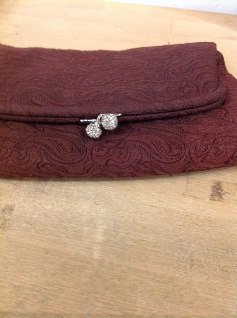 Vintage Coblentz Brown Rhinestone Purse for Women - Elegant Evening Clutch with Sparkling Rhinestones - Perfect for Parties, Weddings & Special Occasions