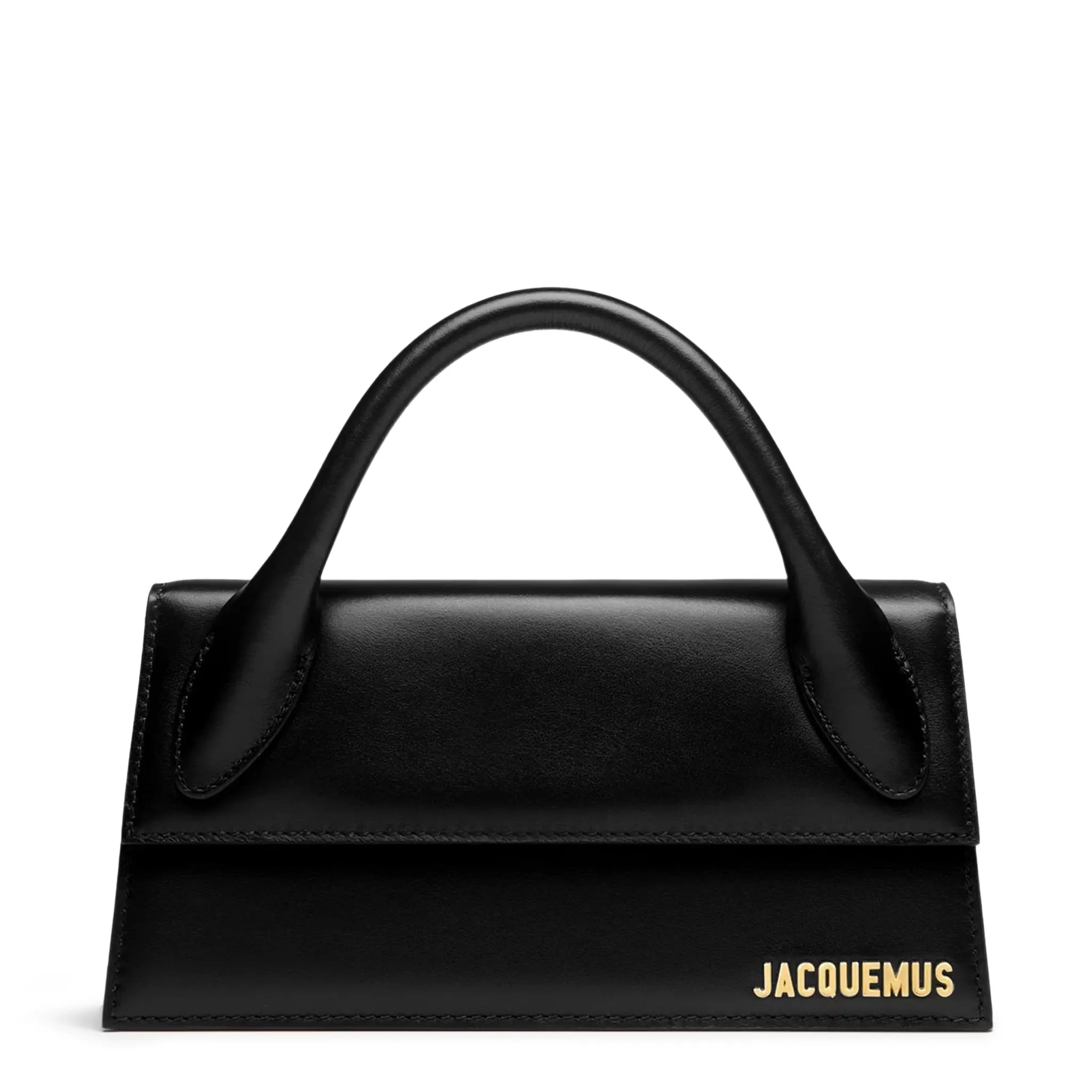 Jacquemus Le Chiquito Long Leather Black Handbag for Women - Elegant Designer Shoulder Bag - Perfect for Evening Parties, Date Nights & Special Occasions