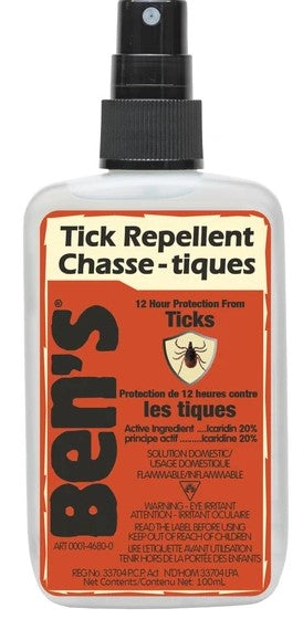 Ben's Tick Repellent Spray Pump 100mL - Natural Bug & Insect Repellent for Outdoor Activities, Hiking, Camping, and Gardening