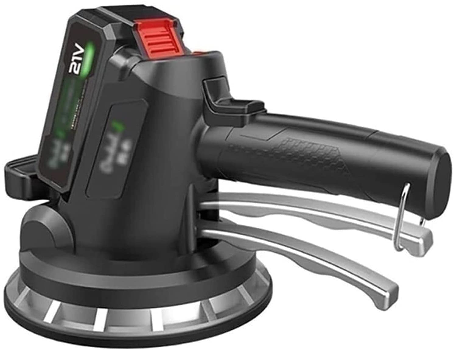 Professional Tile Laying Machine with Vacuum Suction Cups - Perfect for Ceramic Tiles, Porcelain, Granite, Marble & Glass - Includes Vibrating Function & 2 Lithium Batteries - Ideal for Home Renovation & DIY Flooring Projects