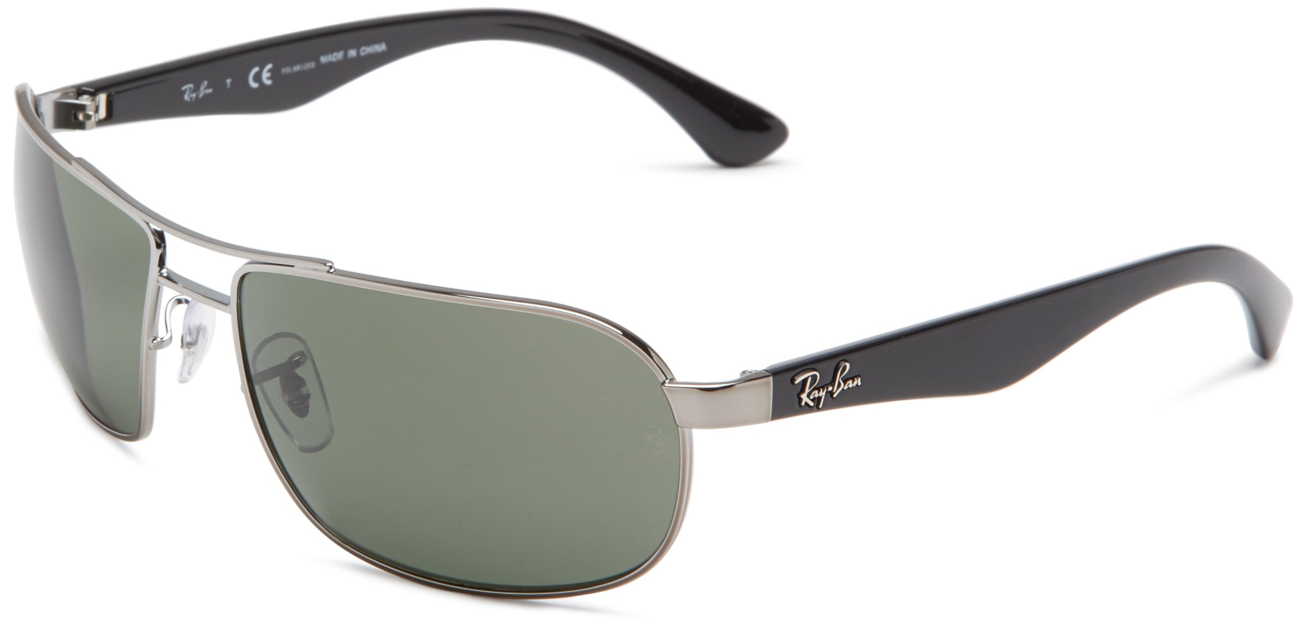 Ray-Ban RB3492 Rectangular Polarized Sunglasses for Men & Women - UV Protection, Classic Aviator Style - Perfect for Driving, Beach & Outdoor Activities