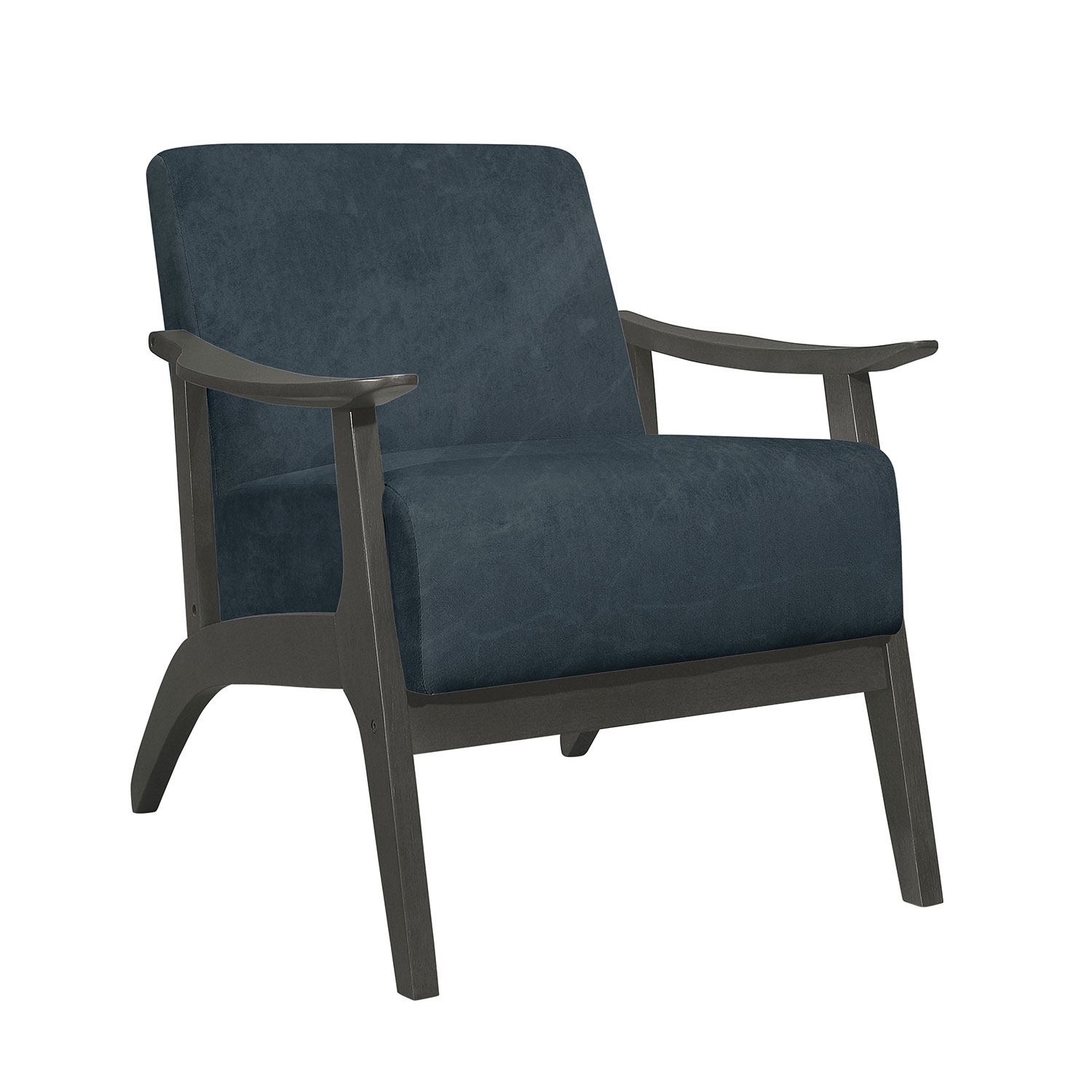 Byron Accent Chair Navy Blue - Modern Upholstered Lounge Chair for Living Room, Bedroom & Office Decor