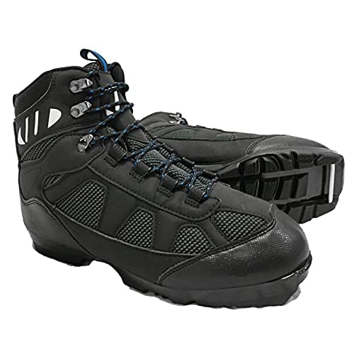 Whitewoods 306-NNN Back Country Ski Boots for Men - Black/Black Size 42 | Lightweight & Durable Cross-Country Skiing Boots for Winter Outdoor Adventures