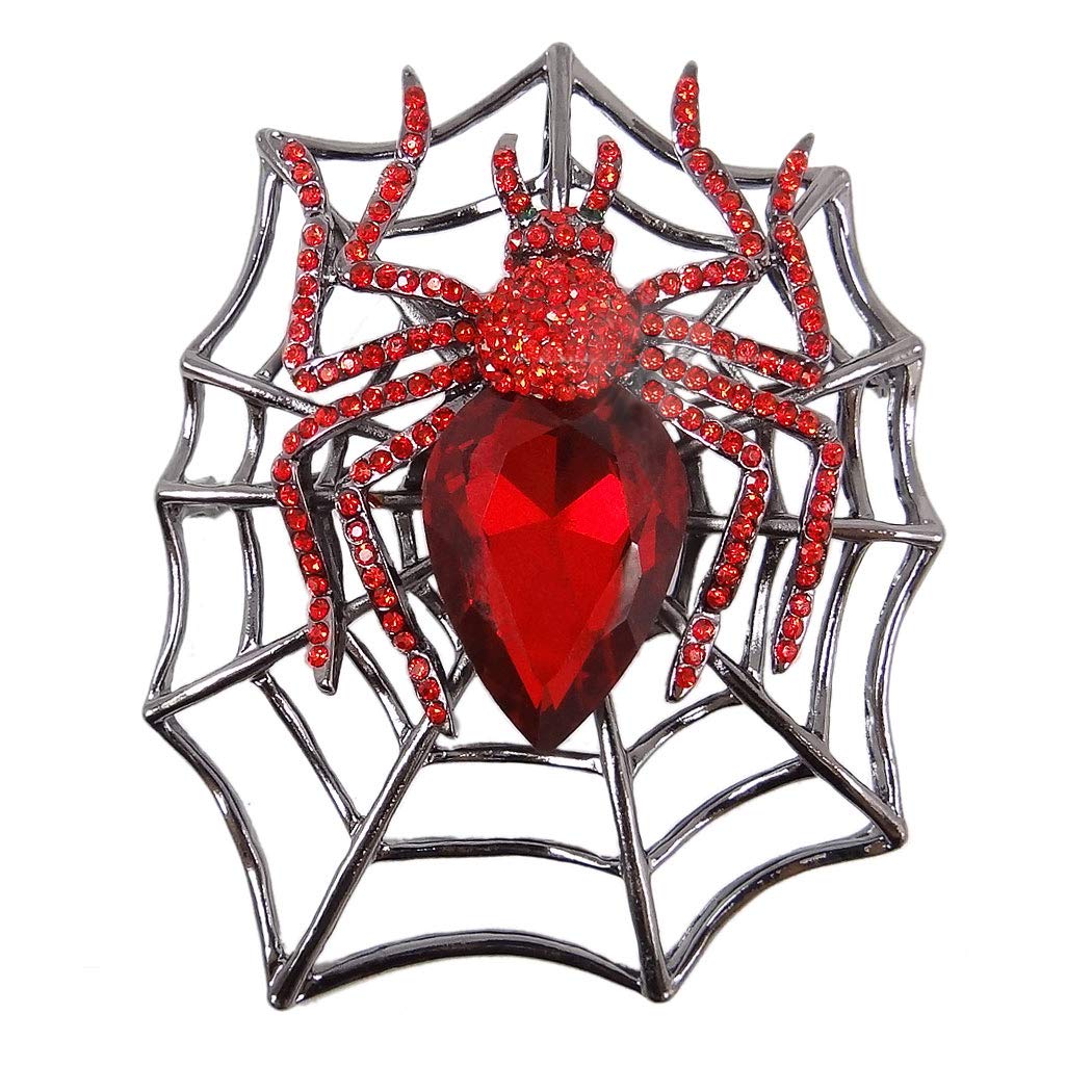 Sparkling Rhinestone Spider Brooch for Halloween Costumes & Gifts