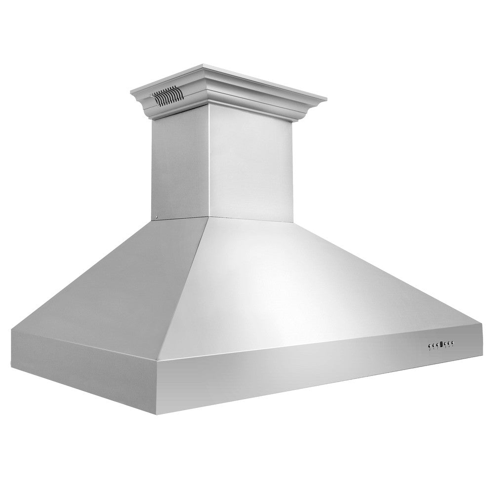 ZLINE Professional Stainless Steel Wall Mount Range Hood with Built-in CrownSound Bluetooth Speakers (697CRN BT) - Perfect for Modern Kitchens & Open-Concept Living Spaces