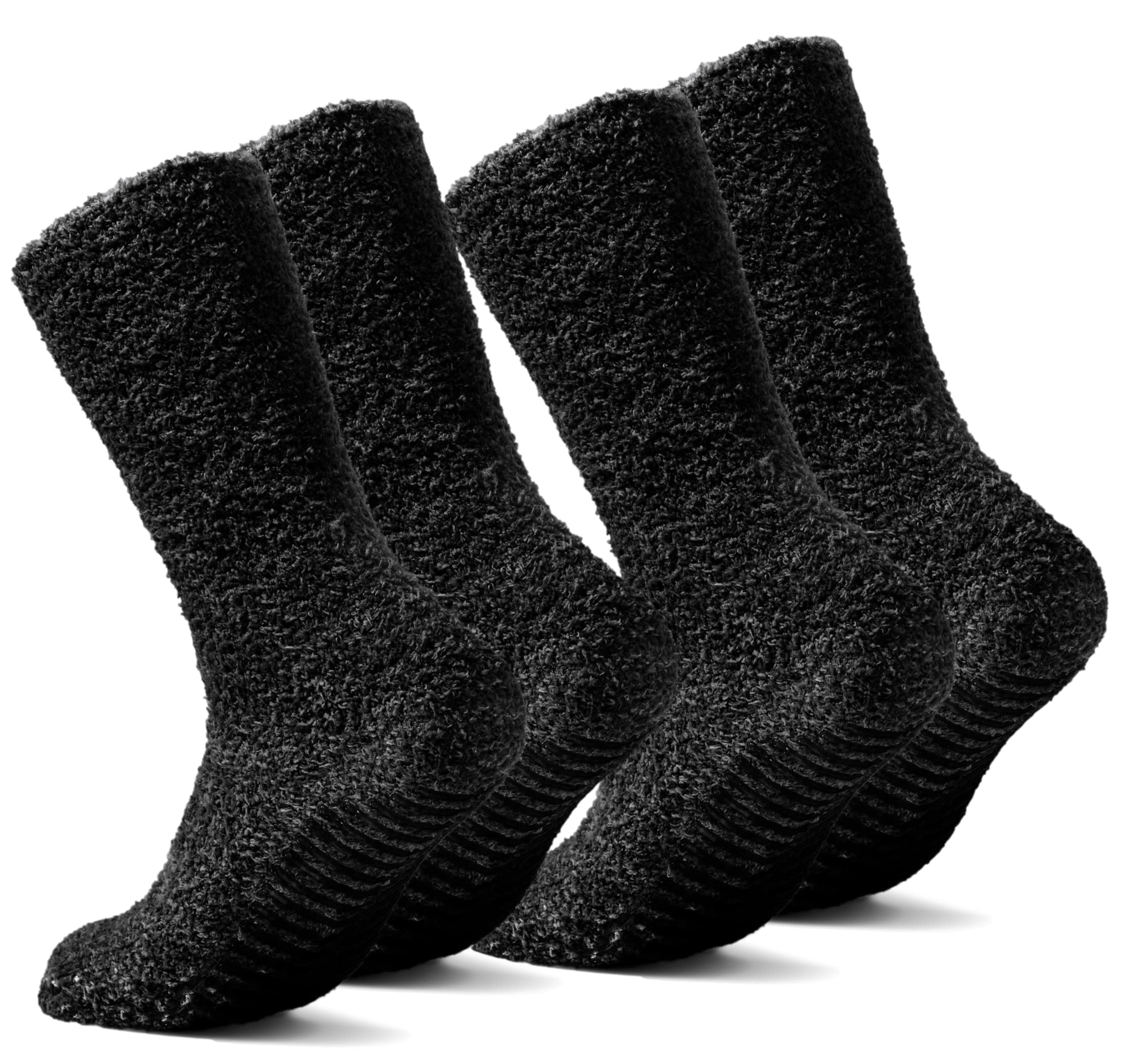 Gripjoy Non-Slip Fuzzy Socks for Women & Men - Cozy Gripper Slipper Socks with Anti-Skid Dots - Perfect for Hospital, Home & Winter Wear - Warm Comfort Socks for Indoor/Outdoor Use