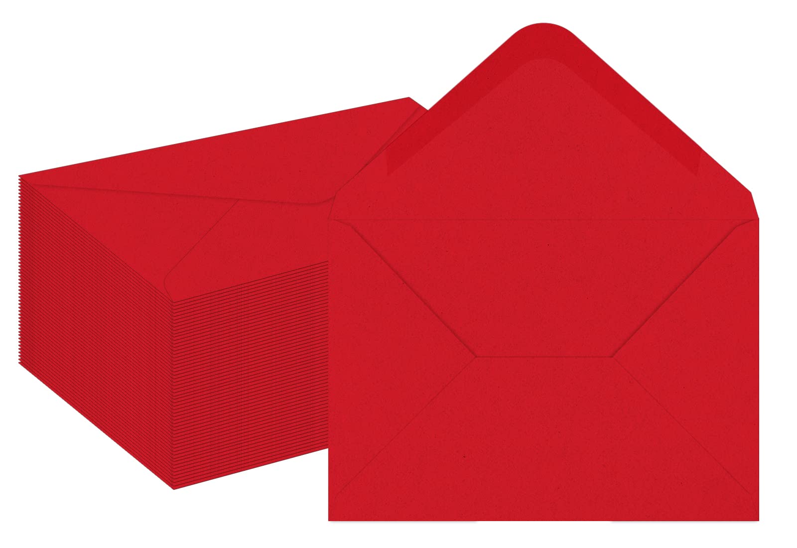 100 Pack 4x6 Envelopes - Red A6 Size (6.5 x 4.75 Inches) for Postcards, Photos, Invitations | Perfect for Graduation, Wedding, Baby Shower & Greeting Cards | Bulk Mailing & Stationery Supplies for Home & Office Use