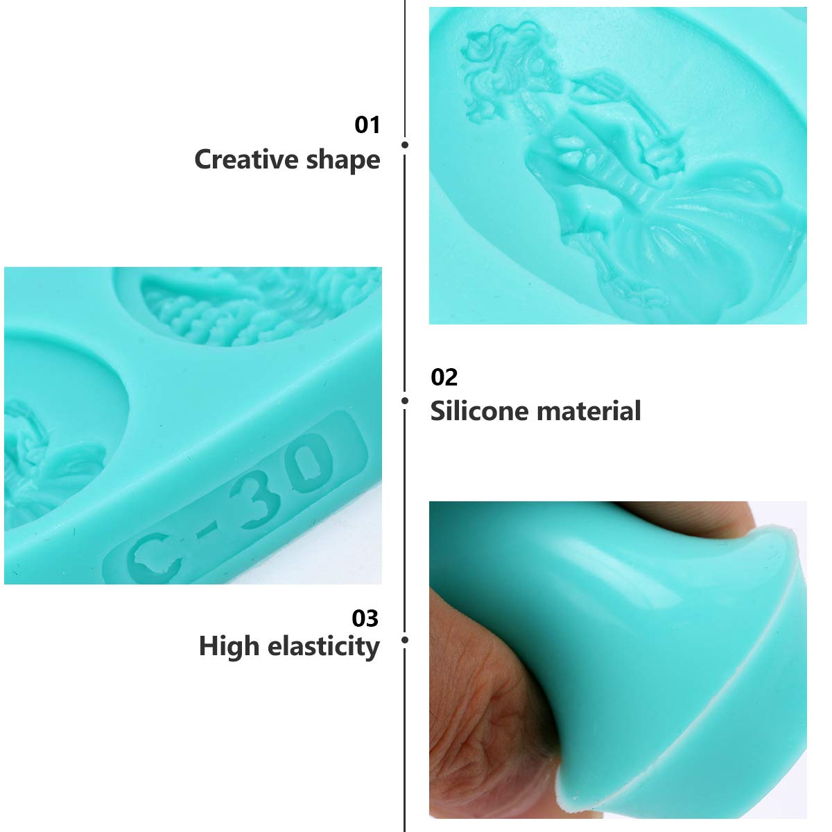 Halloween Skull Stencil Silicone Mold - 1PC Cake Fondant Chocolate Baking Decorating Tool for Halloween Party, DIY Desserts & Spooky Treats