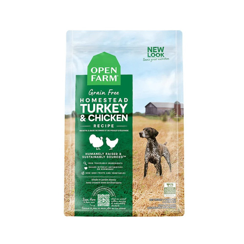 Premium Homestead Turkey & Chicken Dry Dog Food - High Protein Grain-Free Recipe for All Breeds & Life Stages - Perfect for Active Dogs & Daily Meals