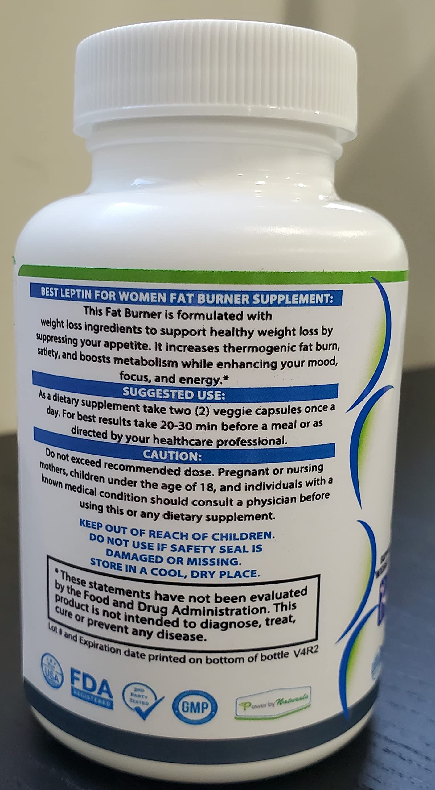 Power By Naturals Leptin Weight Loss Supplements for Women - African Mango, Green Tea & Apple Cider Vinegar Formula - 60 Capsules - Supports Metabolism & Appetite Control - Perfect for Busy Moms & Working Professionals
