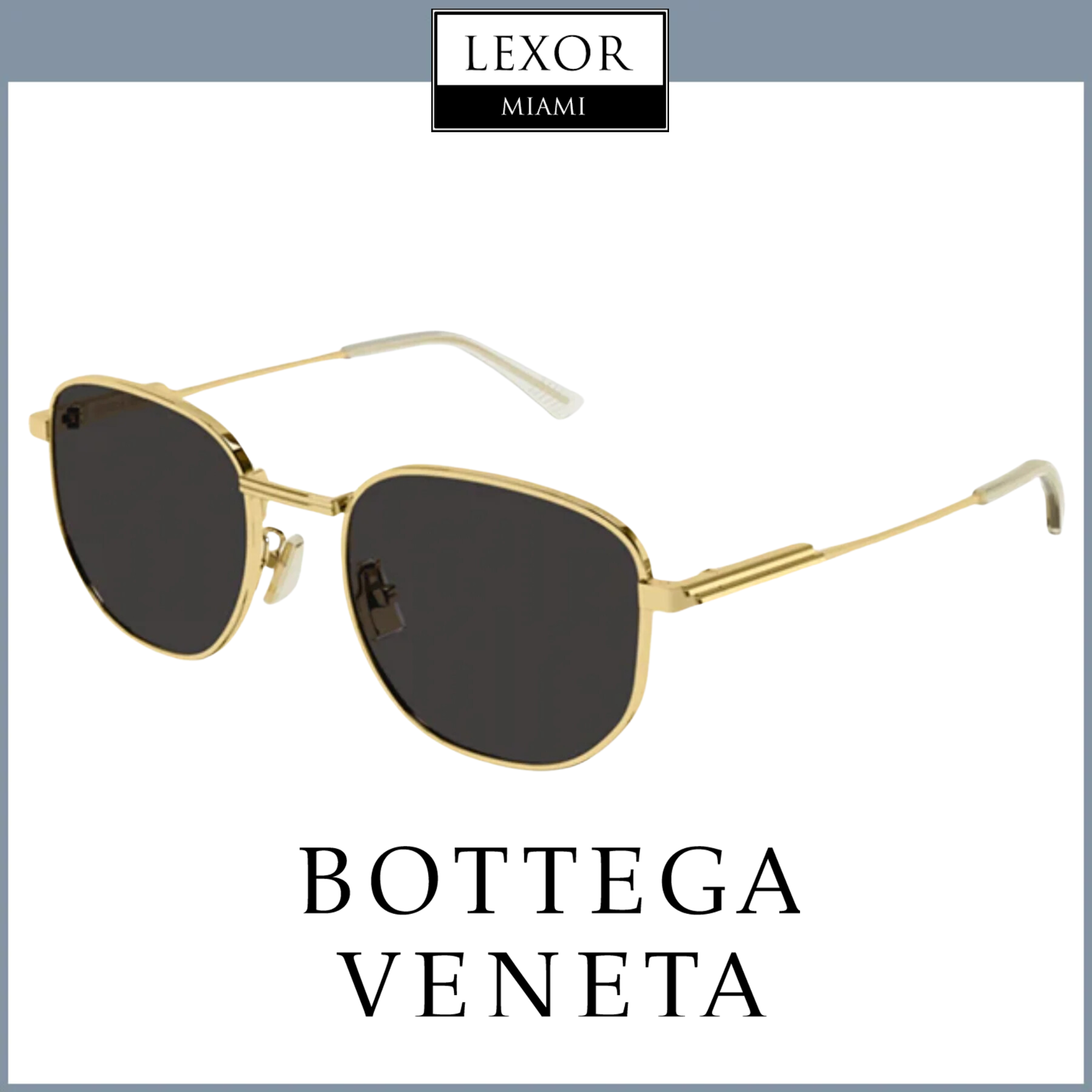 Bottega Veneta BV1160SA 004 53mm Unisex Metal Sunglasses - UV Protection, Fashion Eyewear for Men & Women - Perfect for Outdoor Activities, Beach, Driving & Travel