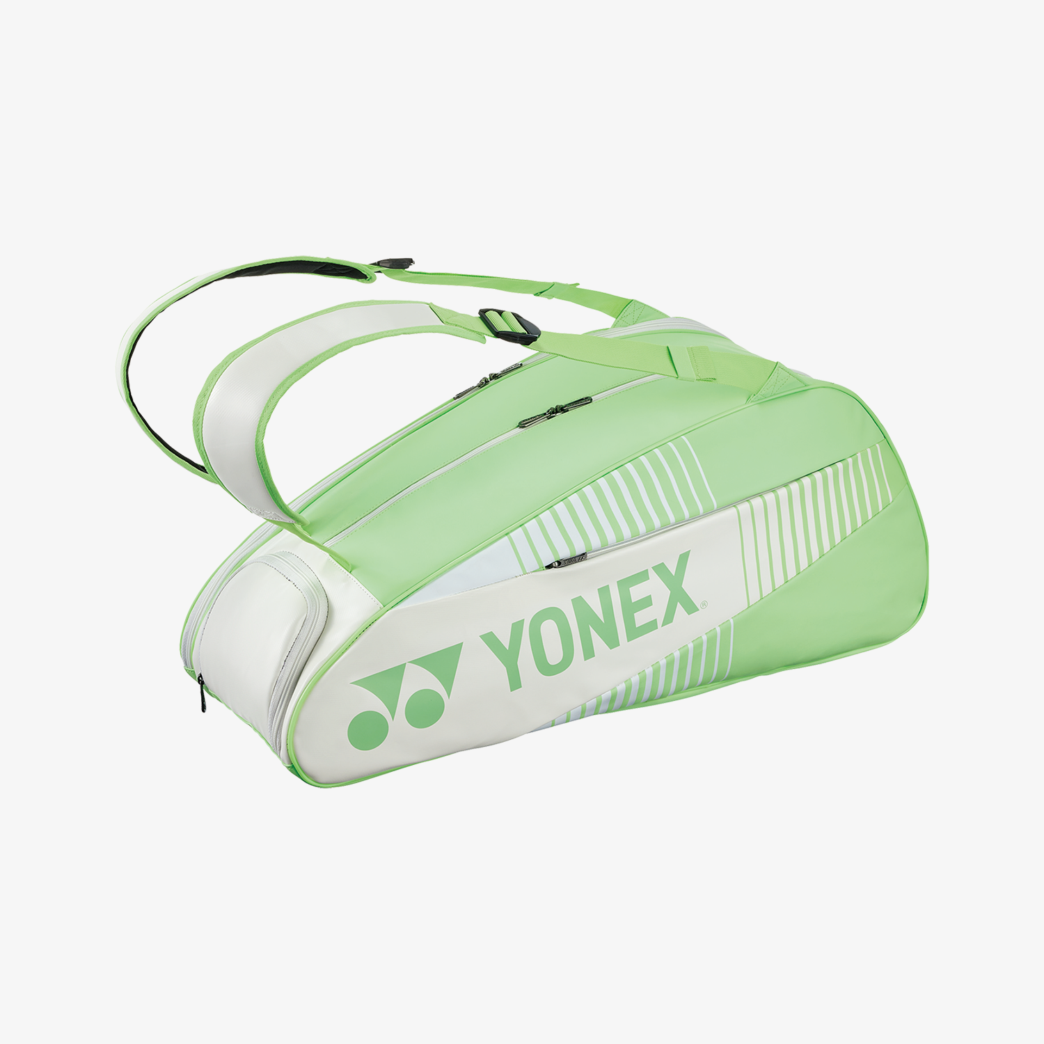 Yonex BAG82426WG Active Tennis Racket Bag for 6 Rackets - White & Green | Perfect for Tennis Players & Enthusiasts | Durable & Stylish Sports Gear for Training & Matches