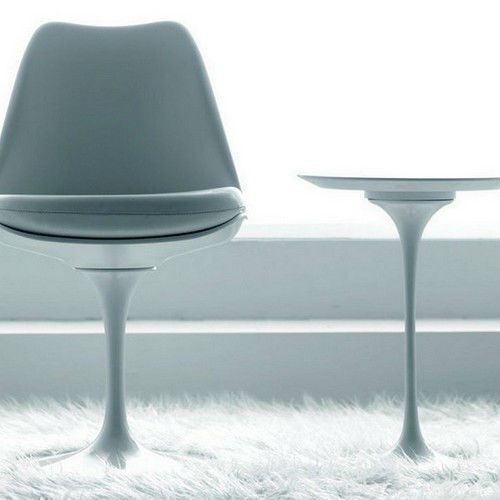 Eero Saarinen Tulip Side Chair - Mid Century Modern Dining Chair for Home & Office - Perfect for Dining Rooms, Living Areas & Workspaces