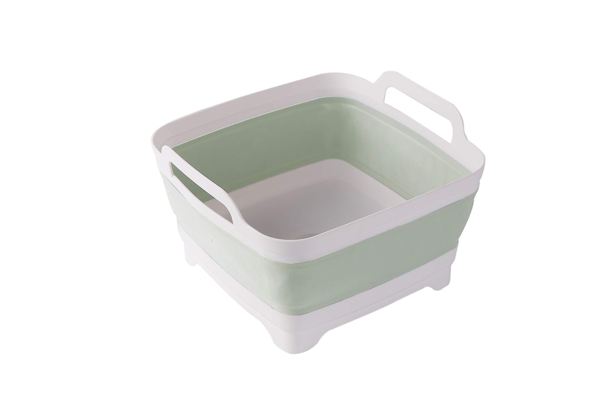 Collapsible 9L Dish Basin with Drain Plug & Handles - for RV, Kitchen & Camping
