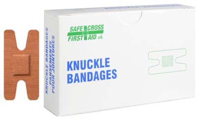 KNUCKLE BANDAGES 3.8 x 7.6 cm (1.5 x 3 inches) - Pack of 12 - First Aid Wound Care for Fingers, Hands & Joints - Ideal for Sports Injuries, Cuts & Abrasions