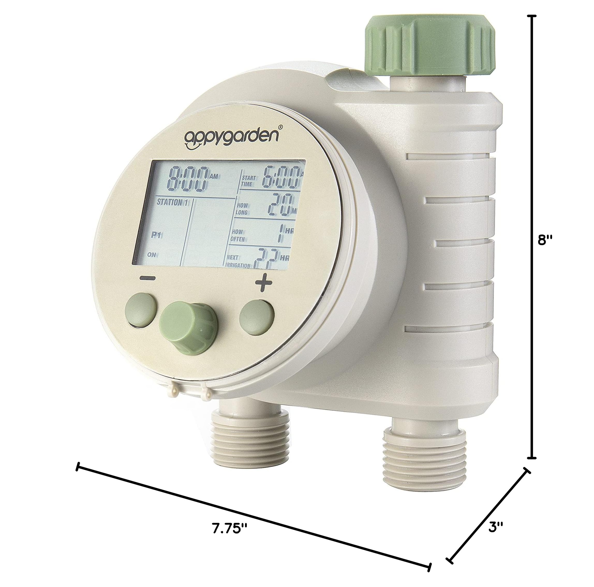 Edge 2 Plus Programmable Automatic Sprinkler Hose Faucet Timer (Dual Port) - Smart Watering System for Garden, Lawn & Outdoor Plants