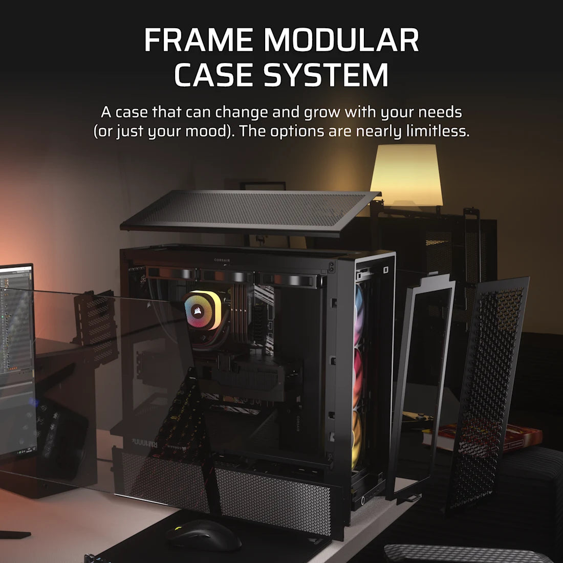 Corsair 4000D RGB Tempered Glass Mid-Tower PC Case - Black/White - High Airflow Design for Gaming & Workstation Builds