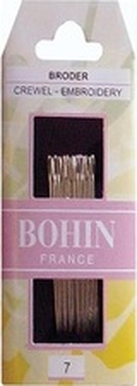 Bohin Hand Embroidery Crewel Needles - Premium Quality Needles for Crewelwork, Embroidery & Needlepoint - Perfect for Fabric Arts, DIY Projects & Home Decor Crafts