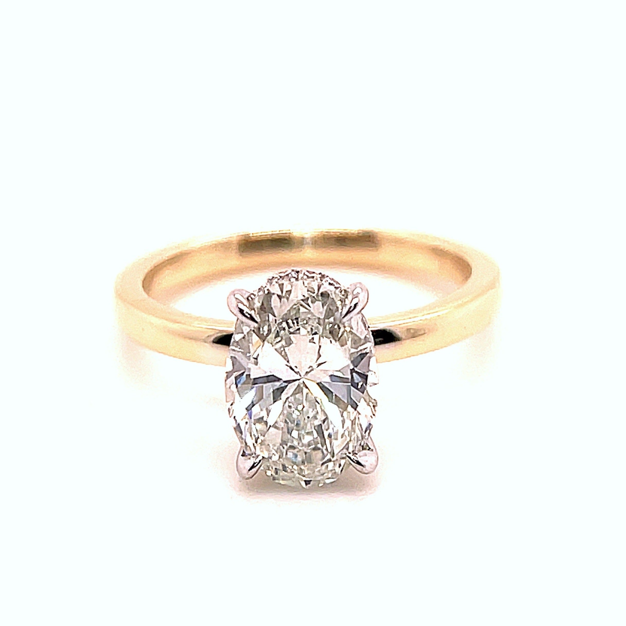 1.81ct Oval Solitaire Diamond Engagement Ring in 14K Yellow Gold - Perfect for Proposals, Weddings & Anniversaries