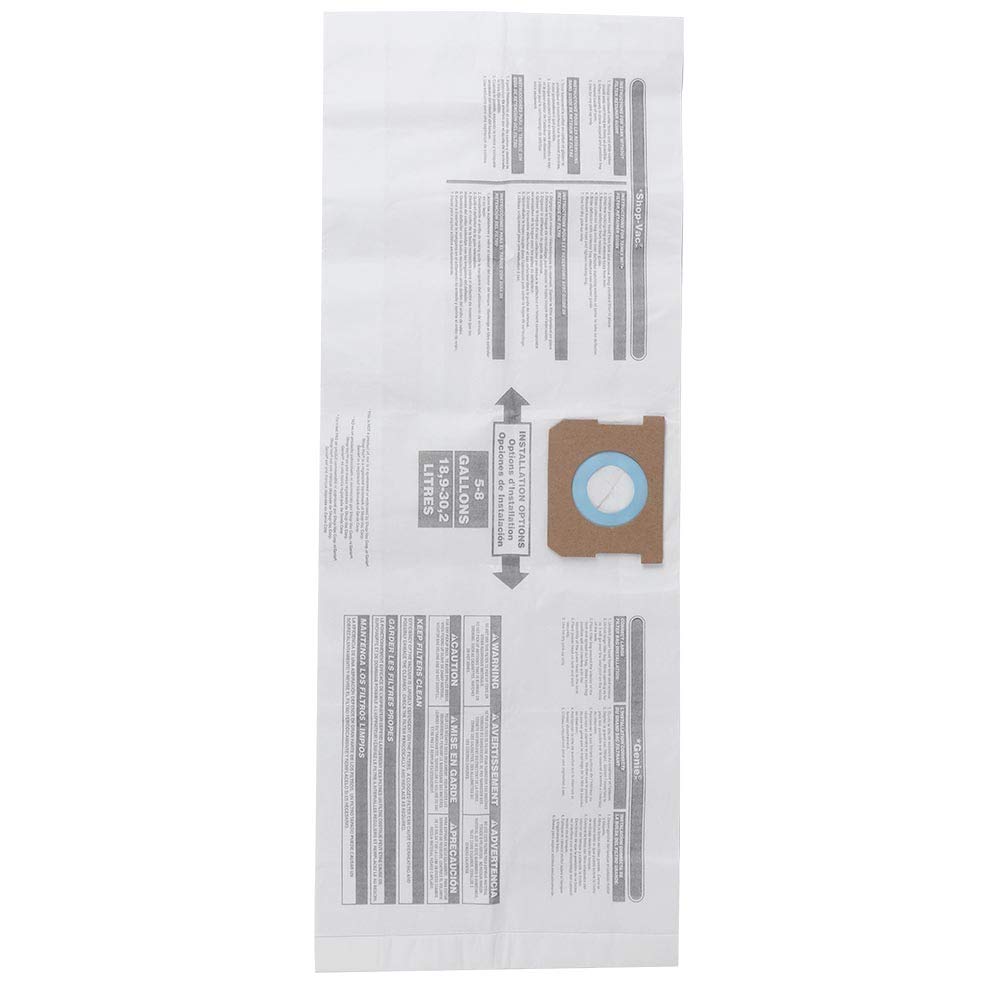 Shop-Vac Compatible Vacuum Cleaner Dust Bags - Lightweight & Compact Replacement Bags for Improved Air Quality | Ideal for Home Cleaning, Workshop Dust Collection & Car Detailing