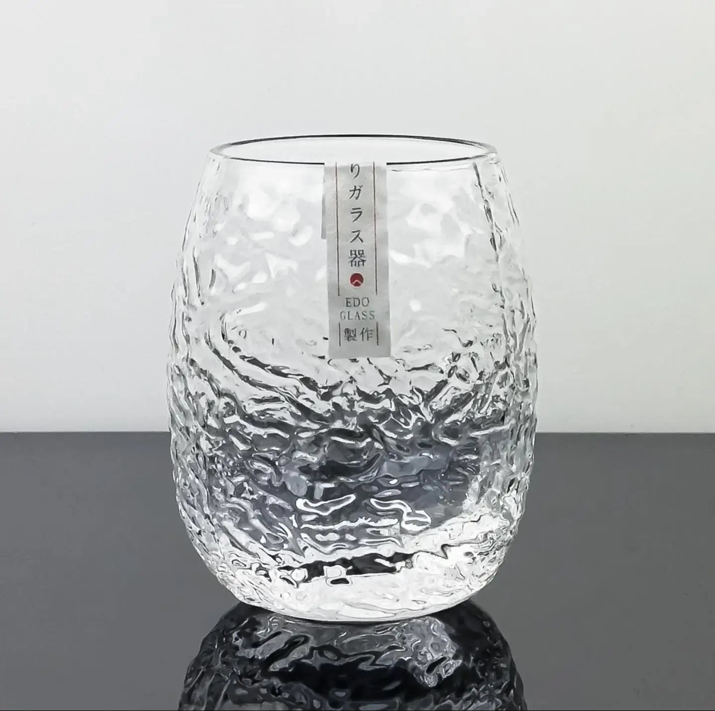 Premium 370ml Japanese Style Silkworm Whisky Tumbler Glass - Elegant Wooden Gift Box - Perfect for Whiskey, Bourbon, Scotch & Home Bar Decor