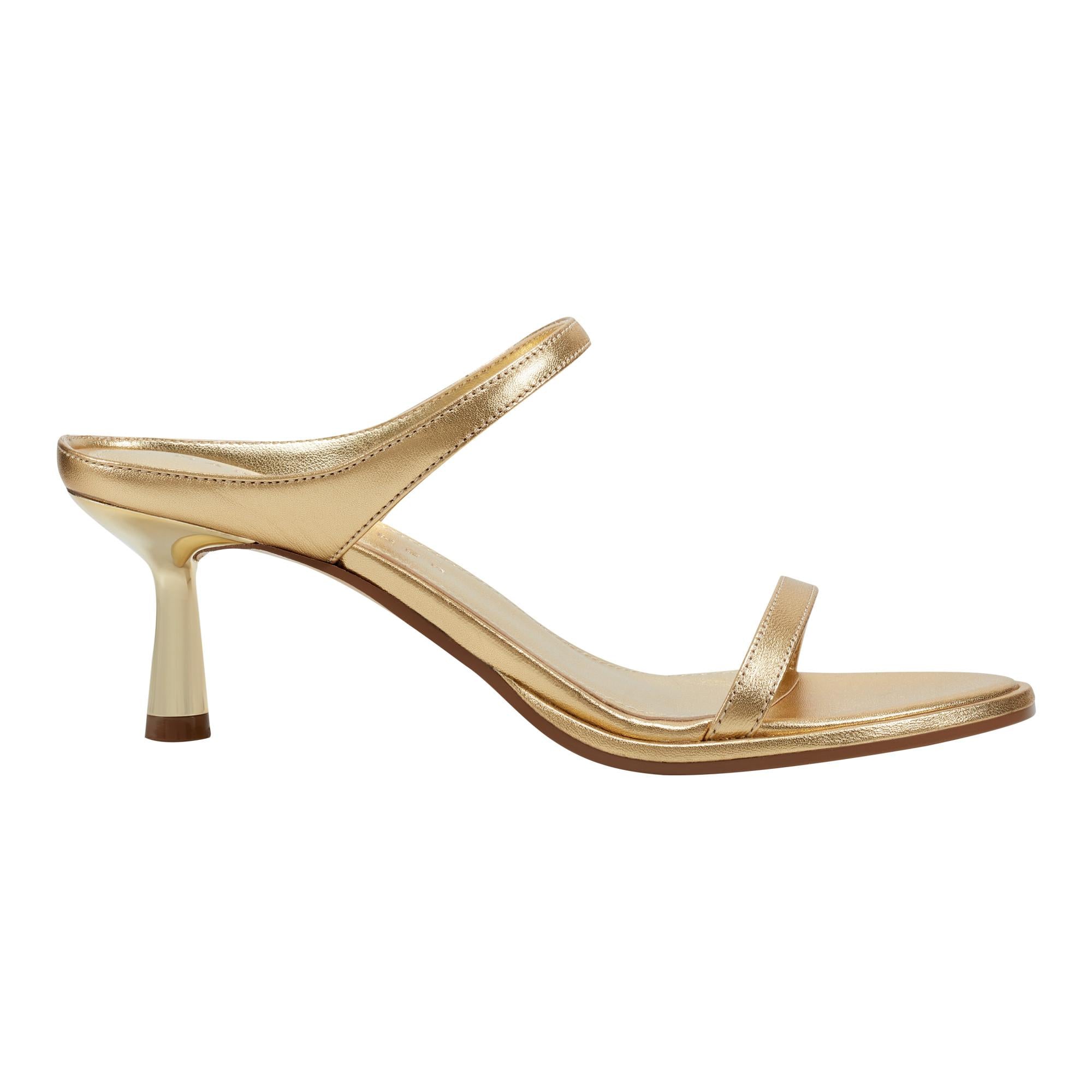 Marc Fisher Ltd Women's Alonde Gold2213/Mercury (Gr) M - Stylish Comfort Sandals for Women | Perfect for Summer, Beach, and Casual Outings
