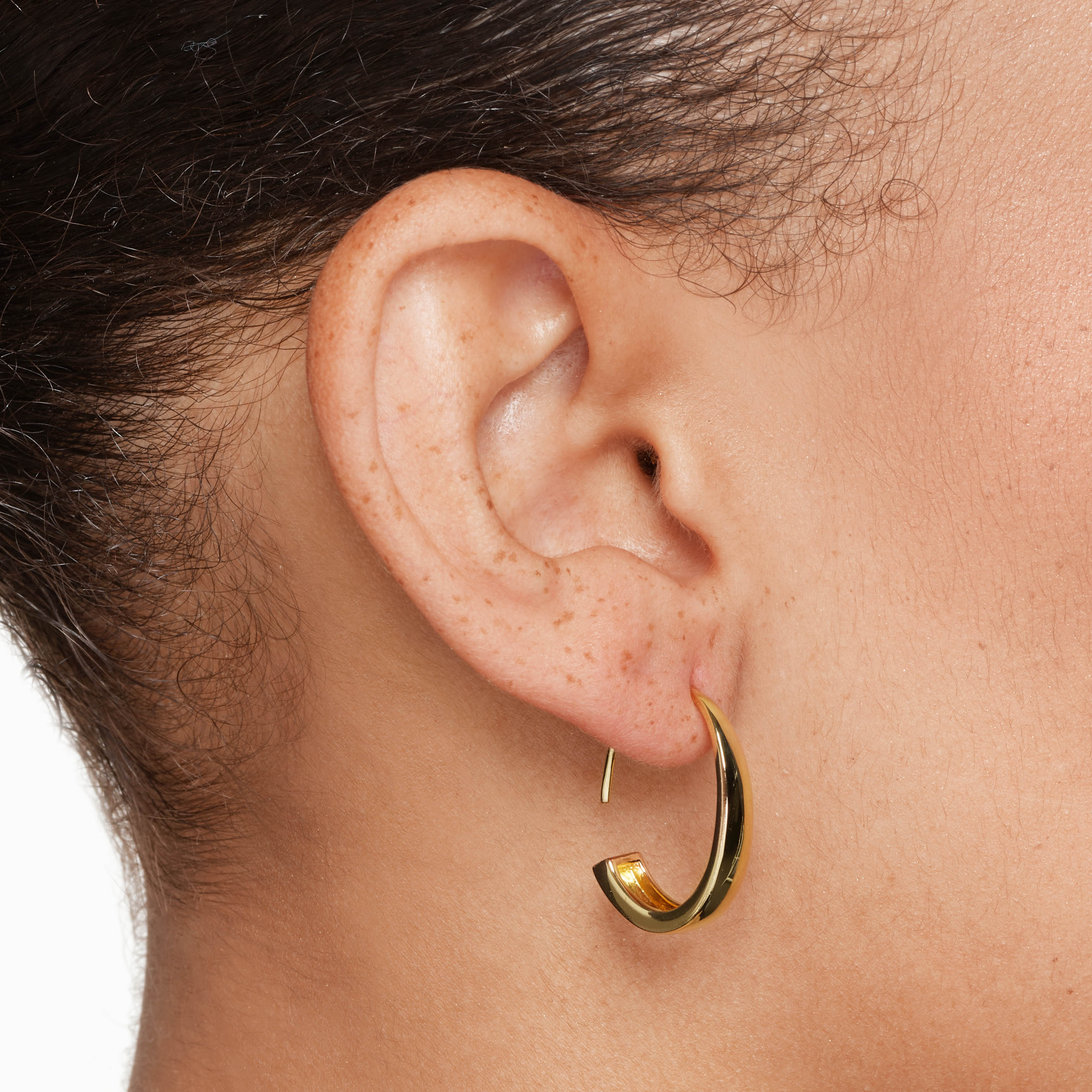 Gold Hook Hoop Earrings for Women - Trendy Dangle Hoops for Everyday Wear & Special Occasions