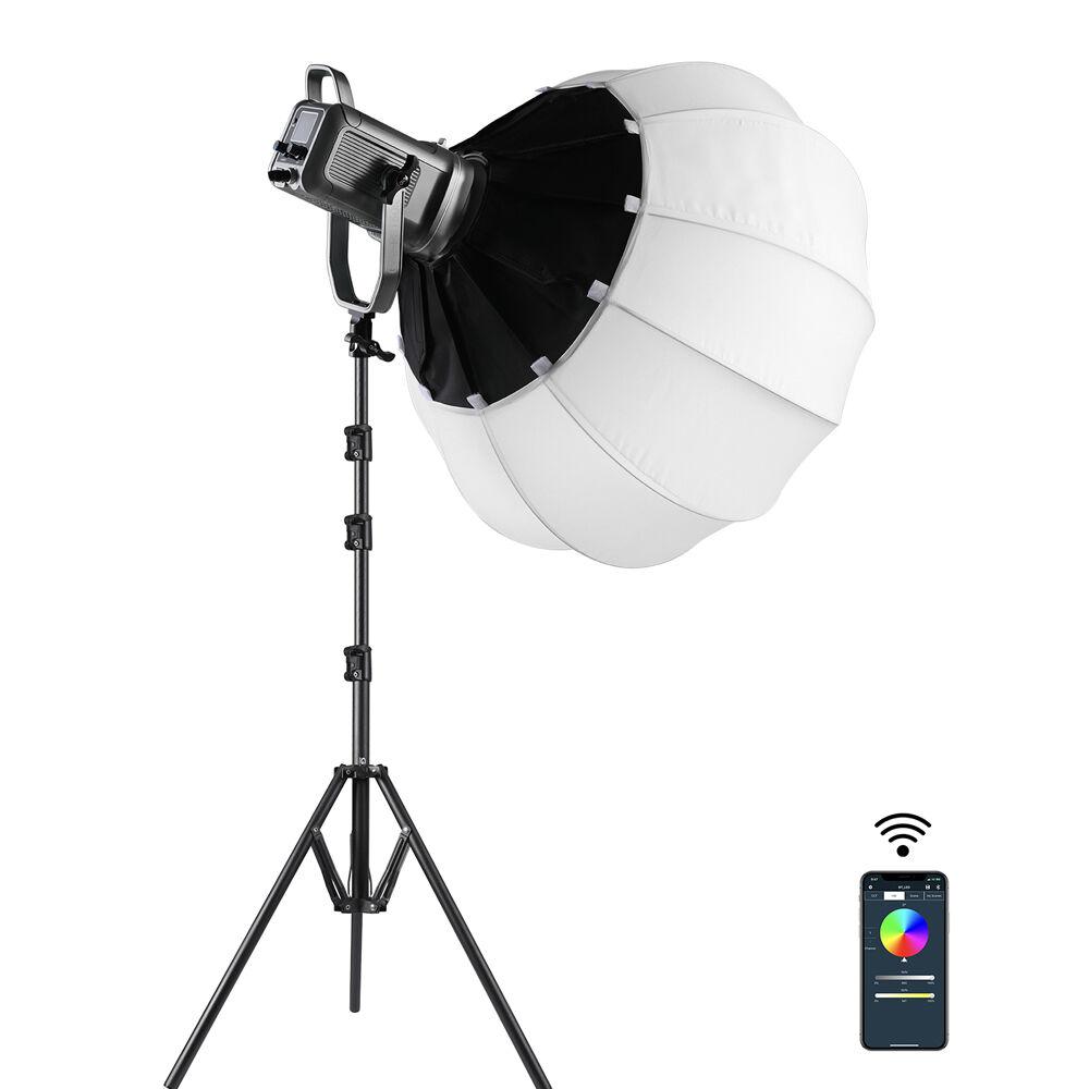 GVM PR150R RGB & Bi-Color LED Video Light Kit with Lantern Softbox - Professional Photography Lighting for YouTube, TikTok, Studio & Live Streaming