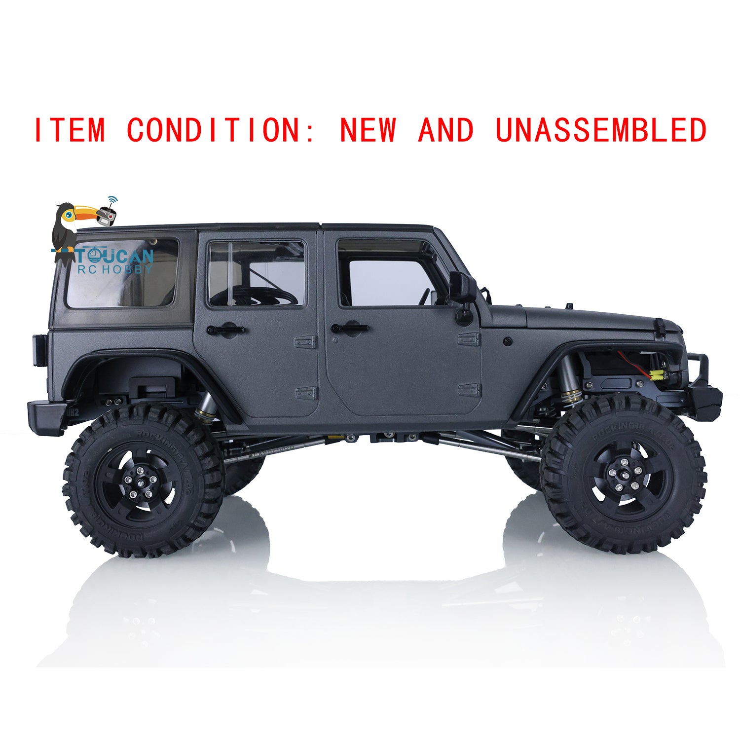 1/18 CAPO CUB2 JK DIY RC Crawler Car Kit - Unassembled Plastic Cabin Shell with Metal Chassis & 2-Speed Gearbox Differential - Off-Road Adventure, Rock Crawling, RC Hobby Enthusiasts