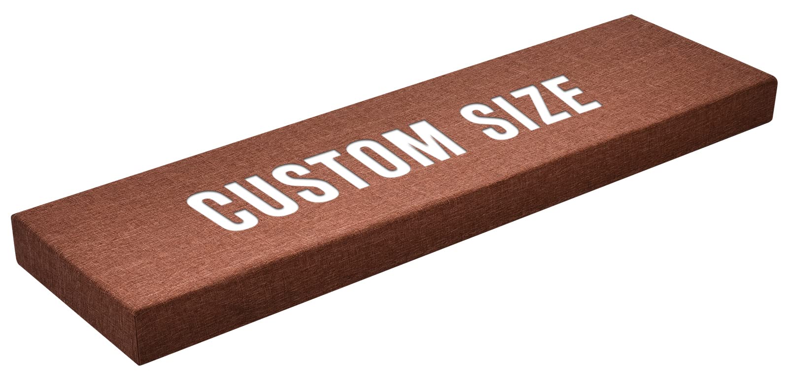 Custom Size Bench Cushion - Thick Upholstery Foam Bay Window Seat & Long Chair Cushion - Indoor/Outdoor Sofa Pads for Patio Furniture (Brown) - Perfect for Window Nooks, Reading Corners & Outdoor Lounging