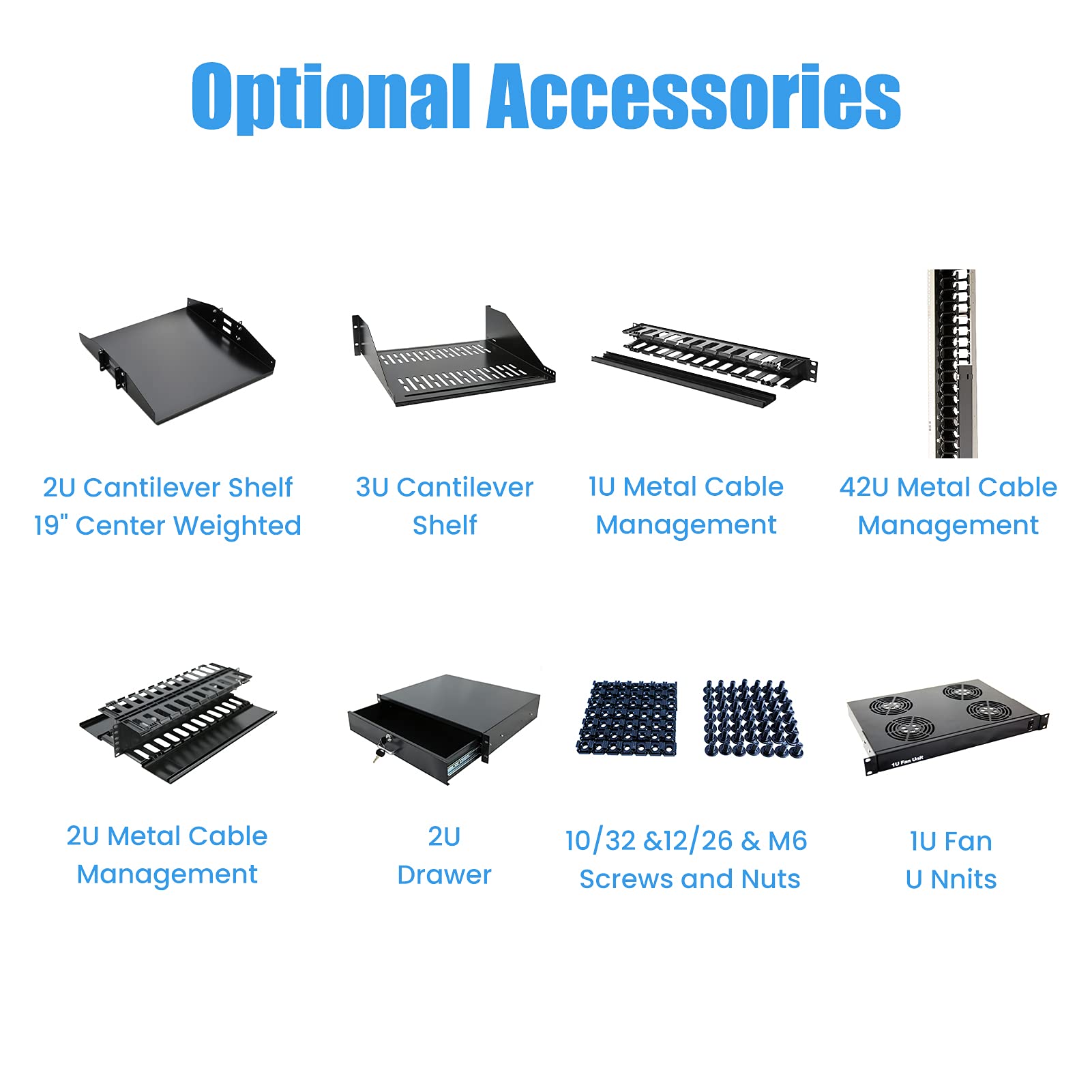 15U 4-Post Open Frame 19-Inch Server Rack | Heavy Duty Steel & Aluminum Construction | UL Certified | Perfect for Data Centers, Home Studios & AV Equipment (31-Inch Depth)
