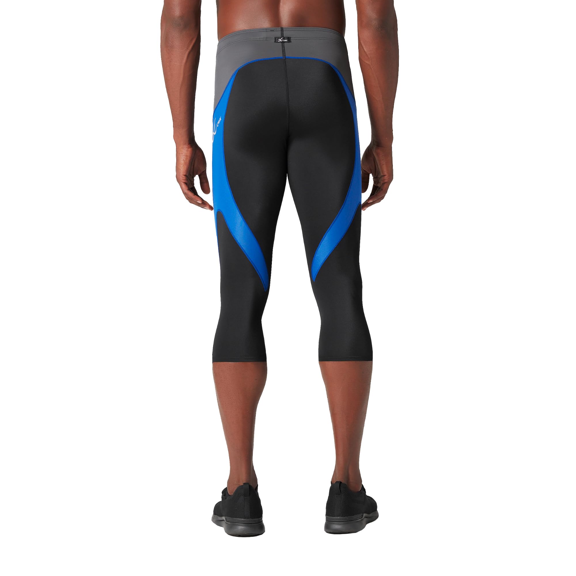 CW-X Men's Stabilyx Joint Support 3/4 Compression Tight - Running & Recovery Capri Pants for Knee & Muscle Support | Ideal for Marathon Training, Gym Workouts & Post-Exercise Recovery