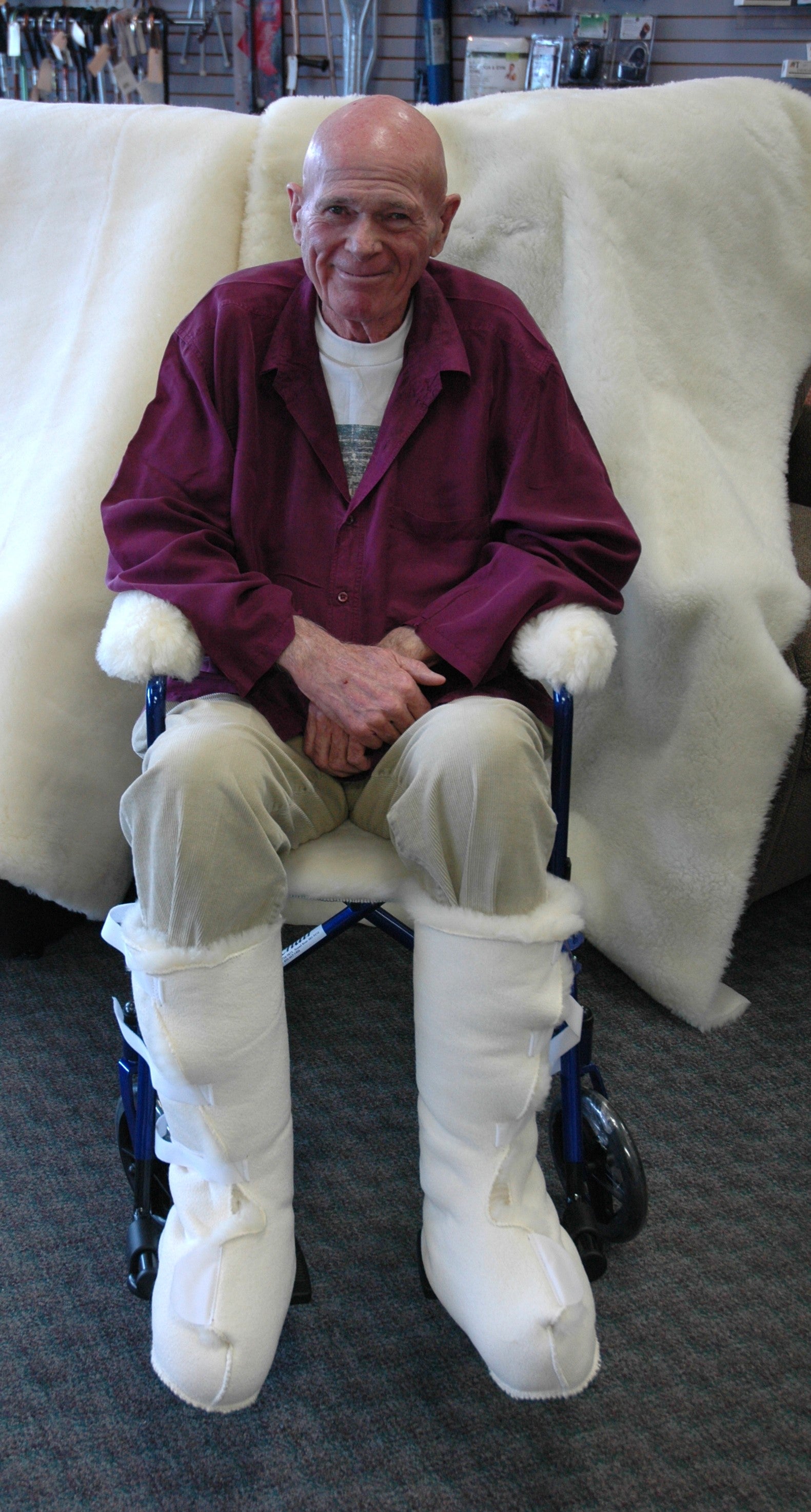 Sheep Wool Wheelchair Covers - Soft & Warm Universal Fit for Seniors & Disabled - Home & Hospital Use for Comfort & Protection